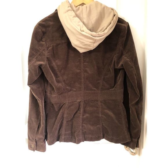 FOR JOSEPH FORTUNE CORDUROY JACKET WITH FAUX HOODIE LAYERED LOOK SZ L - Picture 6 of 6